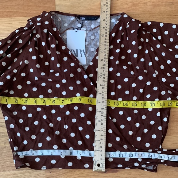 ZARA 🤎Polka dot tie top🤎 NWT - Picture 16 of 16